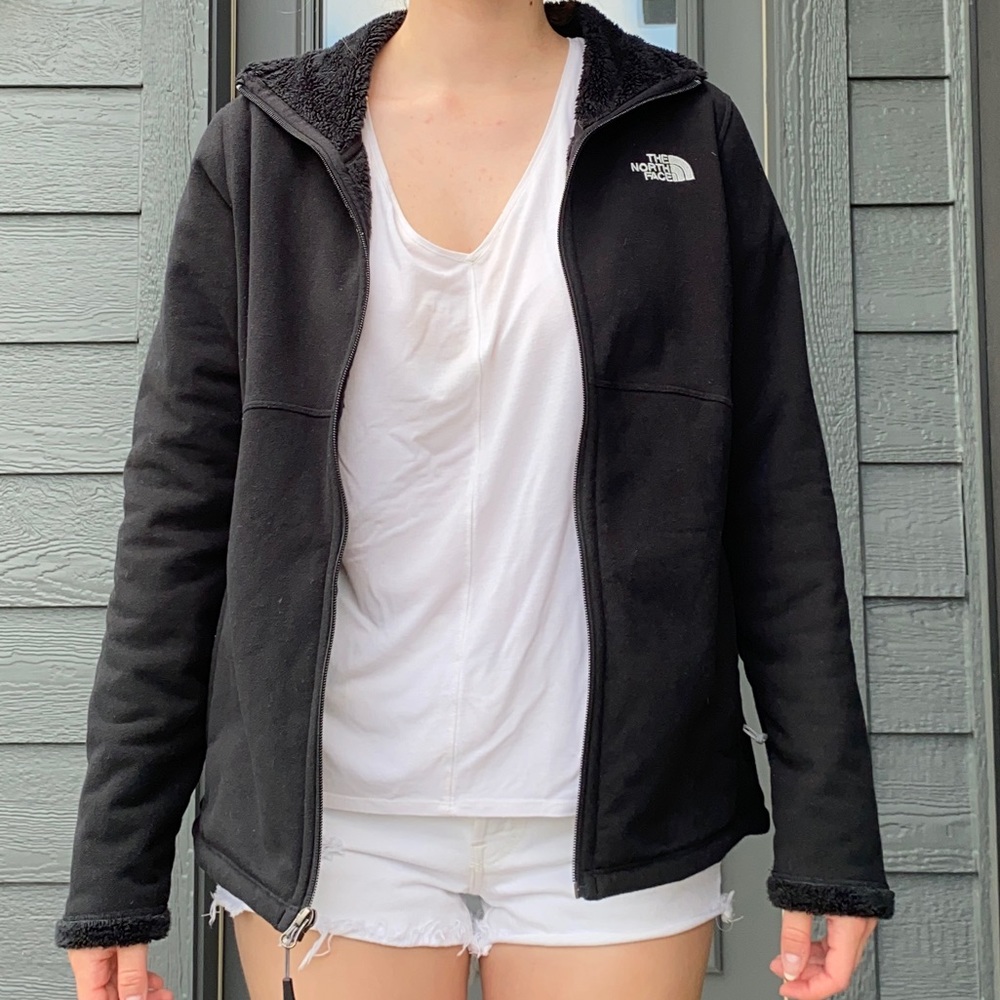 Black North Face Fuzzy Jacket